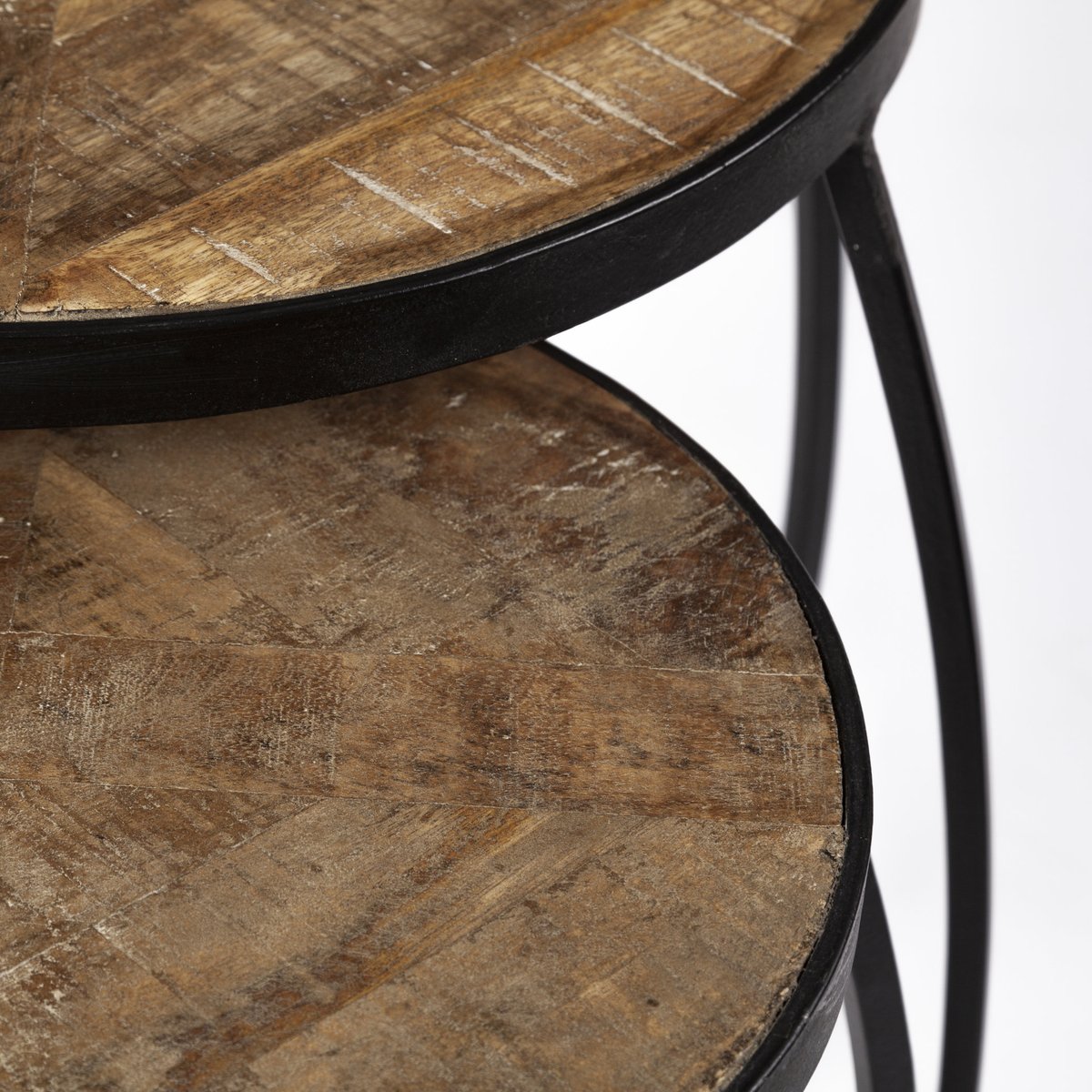 Mercana Clapp Wood Top Nesting Accent Table 2PC