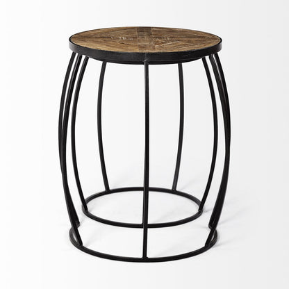 Mercana Clapp Wood Top Nesting Accent Table 2PC