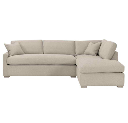Clara 112" Fabric Slim Arm Sleeper Queen Sectional Sofa