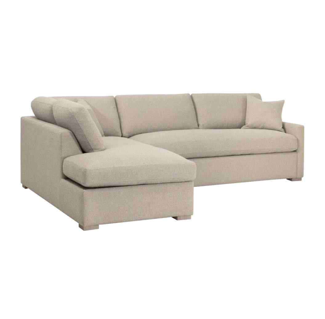 Clara 112" Fabric Slim Arm Sleeper Queen Sectional Sofa
