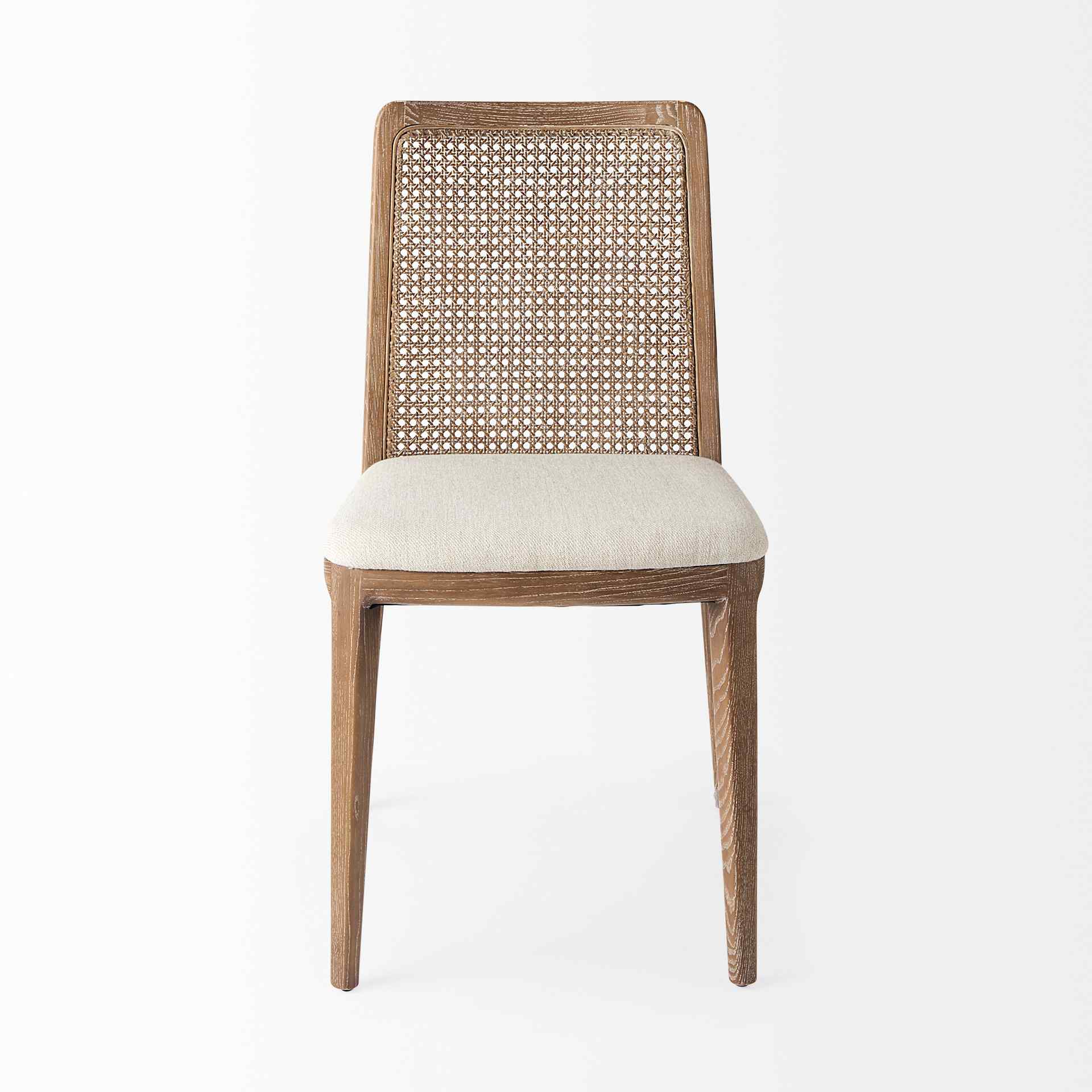 Mercana Clara Fabric Seat Armless Dining Chair 2PC