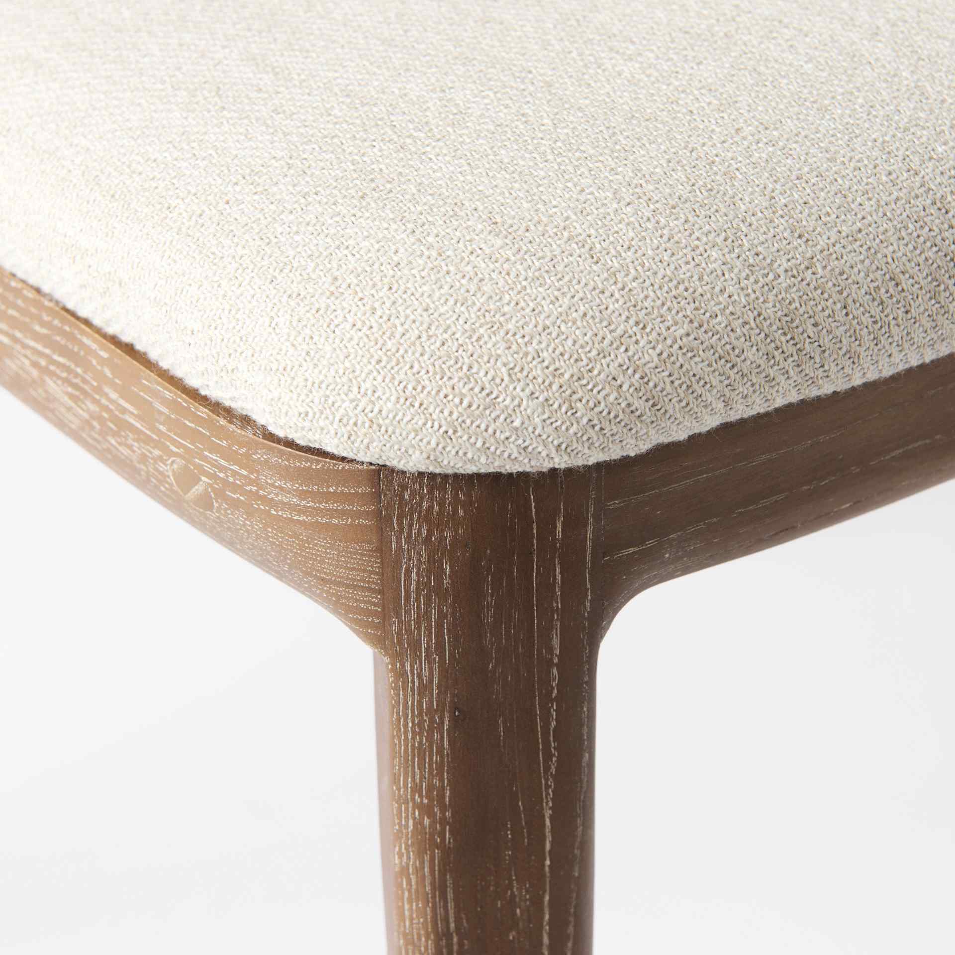 Mercana Clara Fabric Seat Armless Dining Chair 2PC