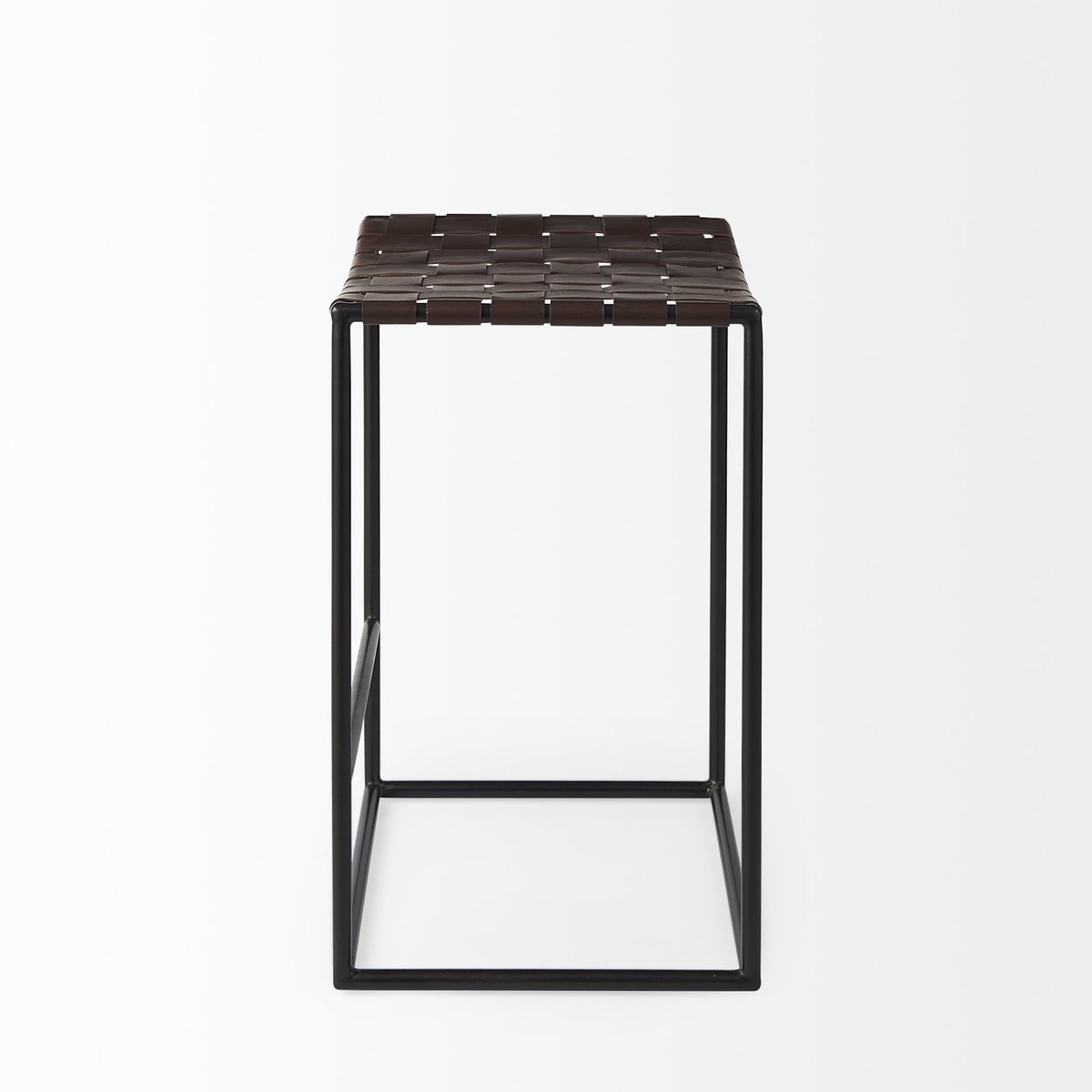 Mercana Clarissa Woven Leather Counter Stool