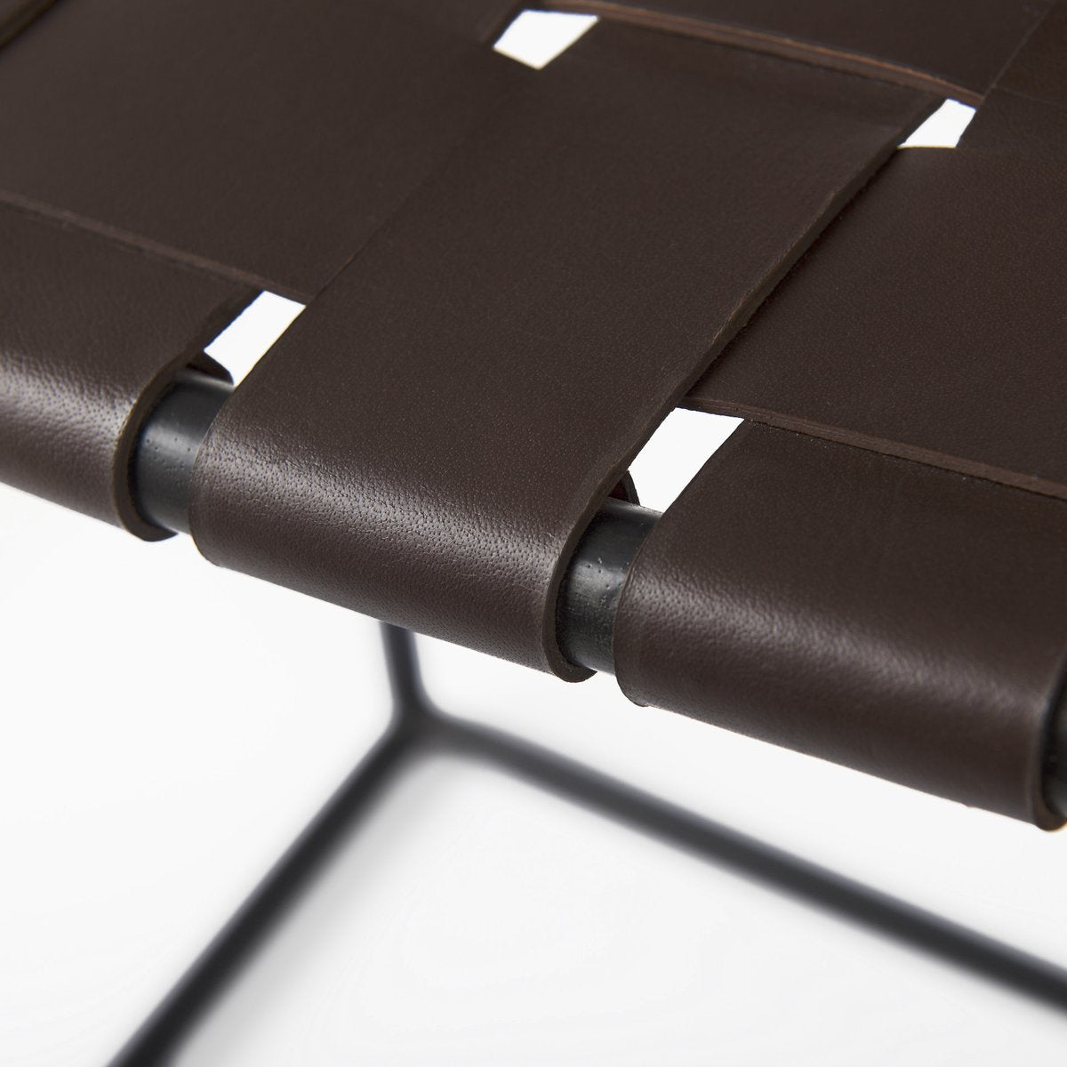 Mercana Clarissa Woven Leather Counter Stool