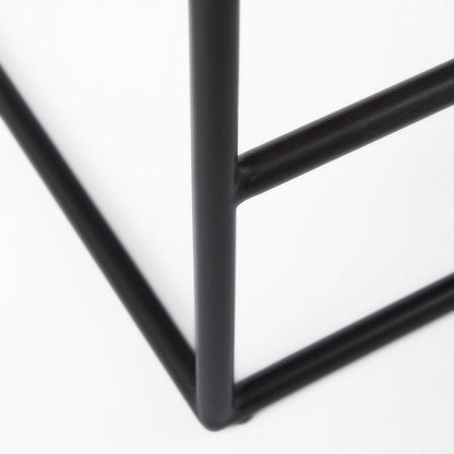 Mercana Clarissa Woven Leather Counter Stool