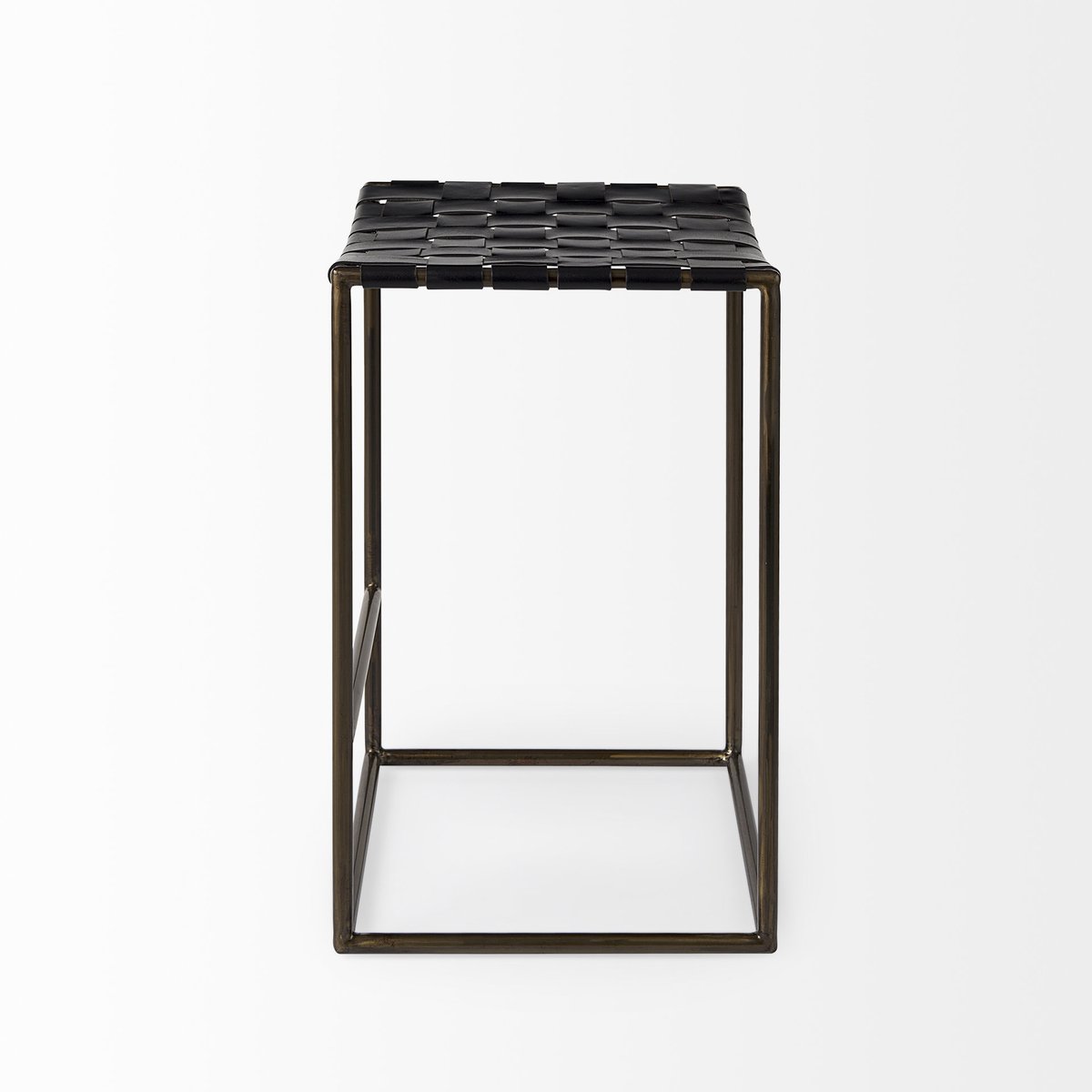 Mercana Clarissa Woven Leather Counter Stool