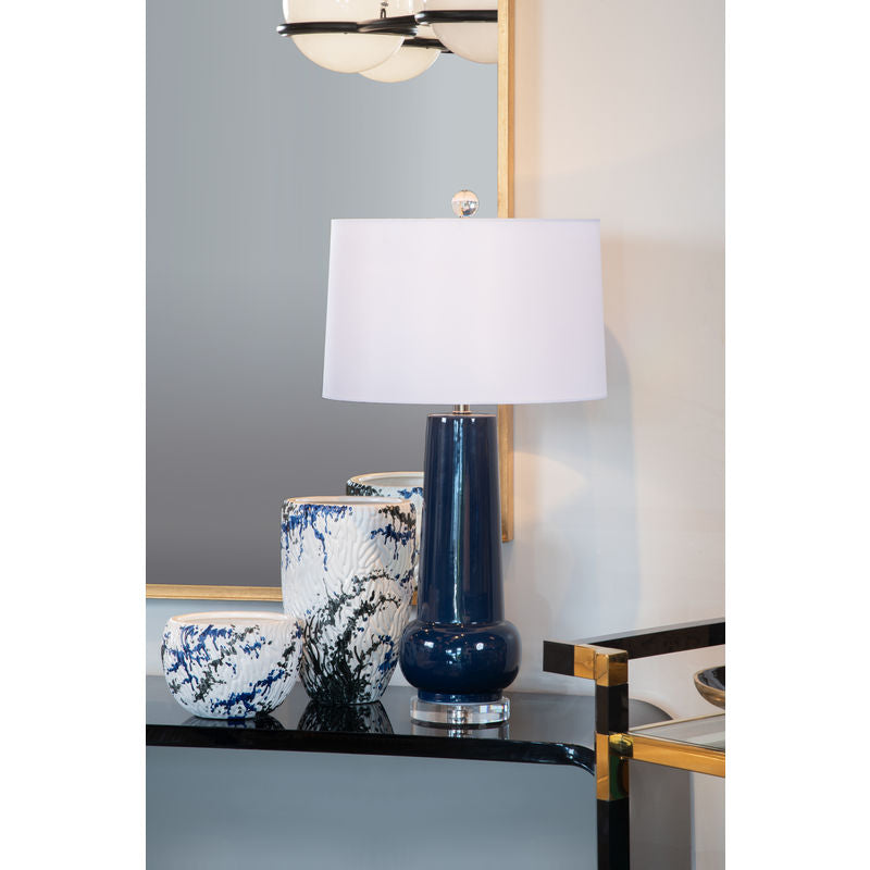 Wildwood Classic Blue Glazed Ceramic Table Lamp