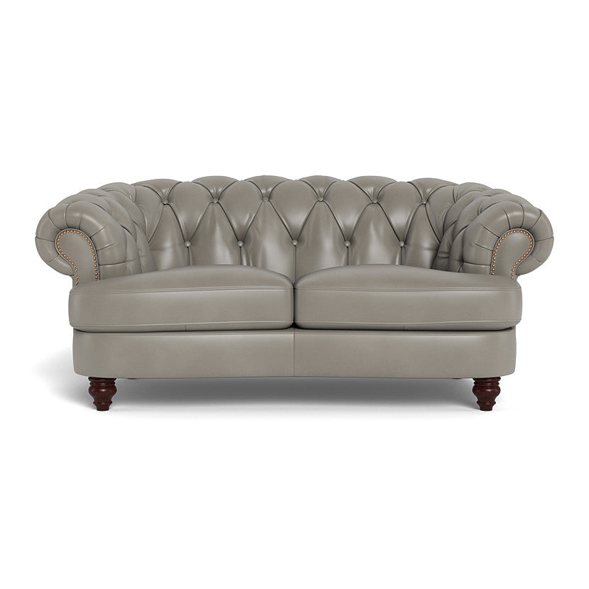 Classic Chesterfield-Inspired Leather Loveseat Retro Collection-Sofas & Loveseats-Uptown Sebastian-LOOMLAN