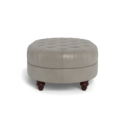 Classic Chesterfield-Inspired Leather Ottoman Retro Collection-Ottomans-Uptown Sebastian-LOOMLAN