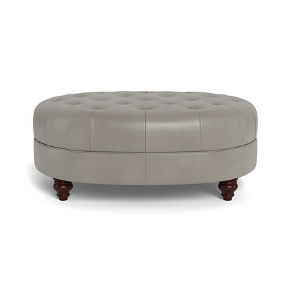 Classic Chesterfield-Inspired Leather Ottoman Retro Collection-Ottomans-Uptown Sebastian-LOOMLAN