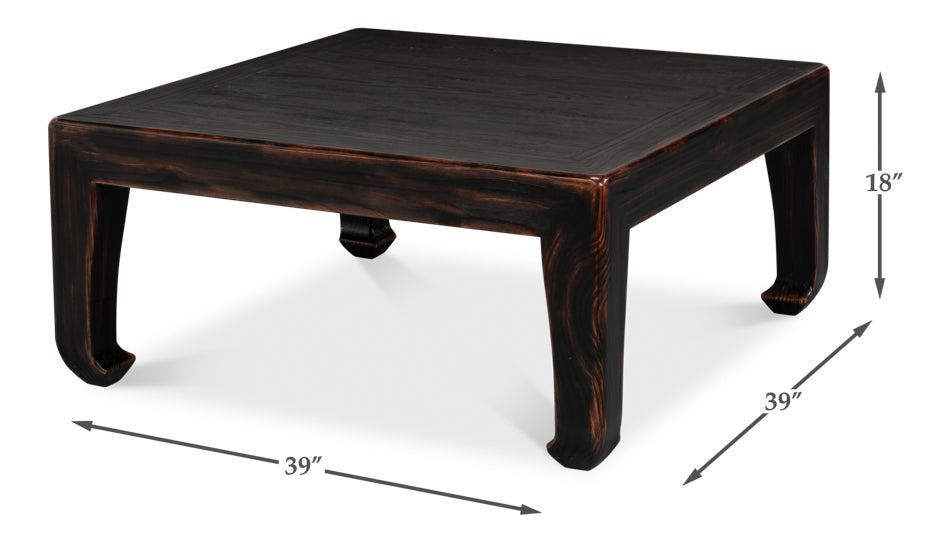 Sarreid Classic Chinese Square Cocktail Table