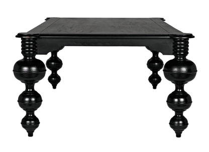 Claudio Wood Black Rectangle Dining Table-Dining Tables-Noir-Sideboards and Things