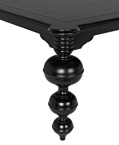 Claudio Wood Black Rectangle Dining Table-Dining Tables-Noir-Sideboards and Things