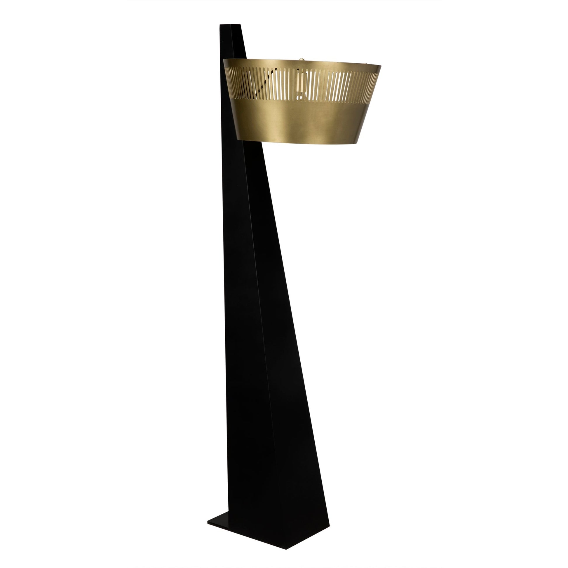 Claudius Floor Lamp, Black of Brass Finished Steel-Floor Lamps-Noir-Sideboards and Things