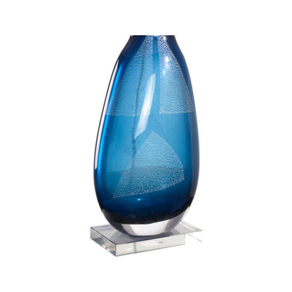 Wildwood Clauseen Blue Glass Table Lamp