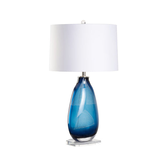 Wildwood Clauseen Blue Glass Table Lamp