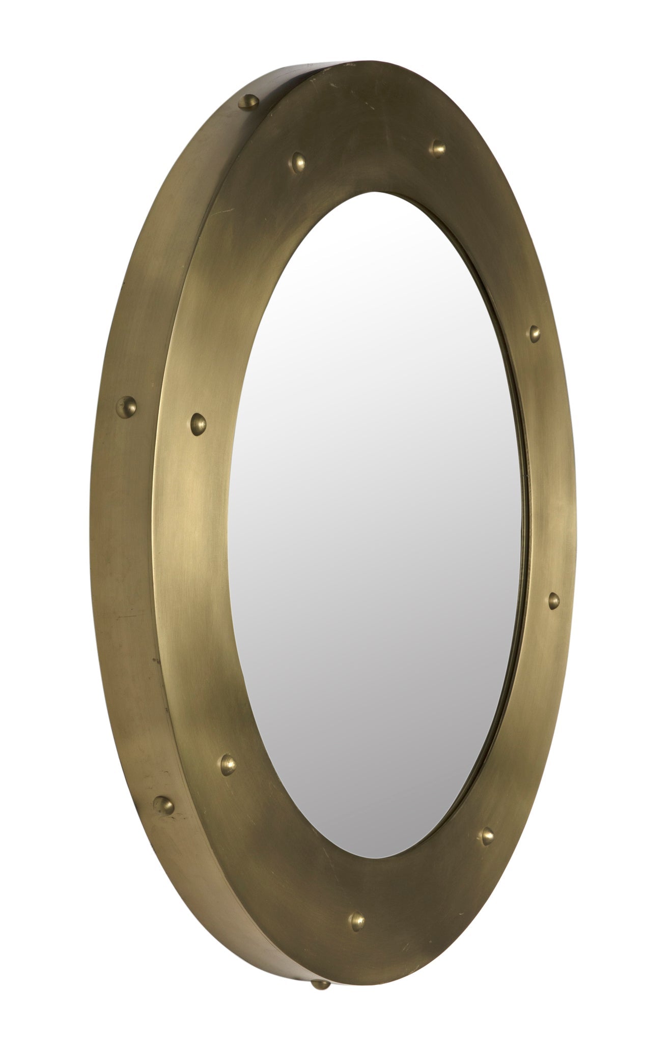 Clay Steel Vertical Large Mirror With Brass Finish-Wall Mirrors-Noir-Sideboards and Things