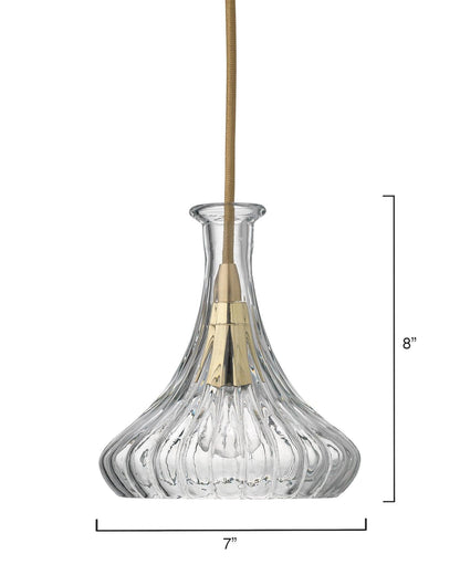 Clear Textured Glass Isabella Carafe Pendant Pendants Sideboards and Things By Jamie Young