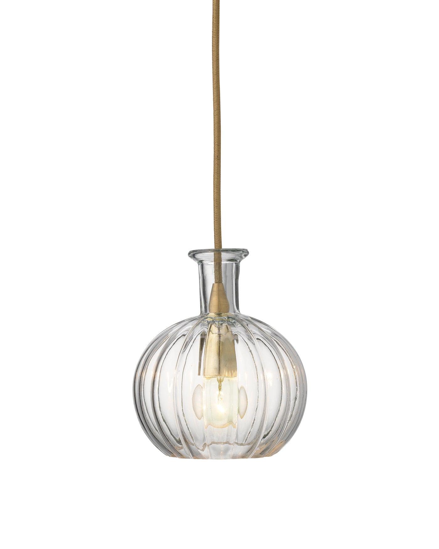 Clear Textured Glass Sophia Carafe Pendant Pendants Sideboards and Things By Jamie Young