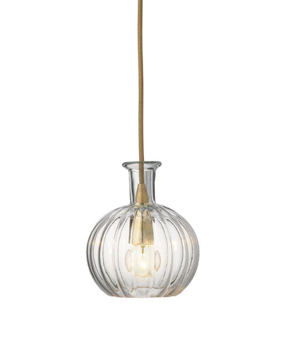 Clear Textured Glass Sophia Carafe Pendant Pendants Sideboards and Things By Jamie Young