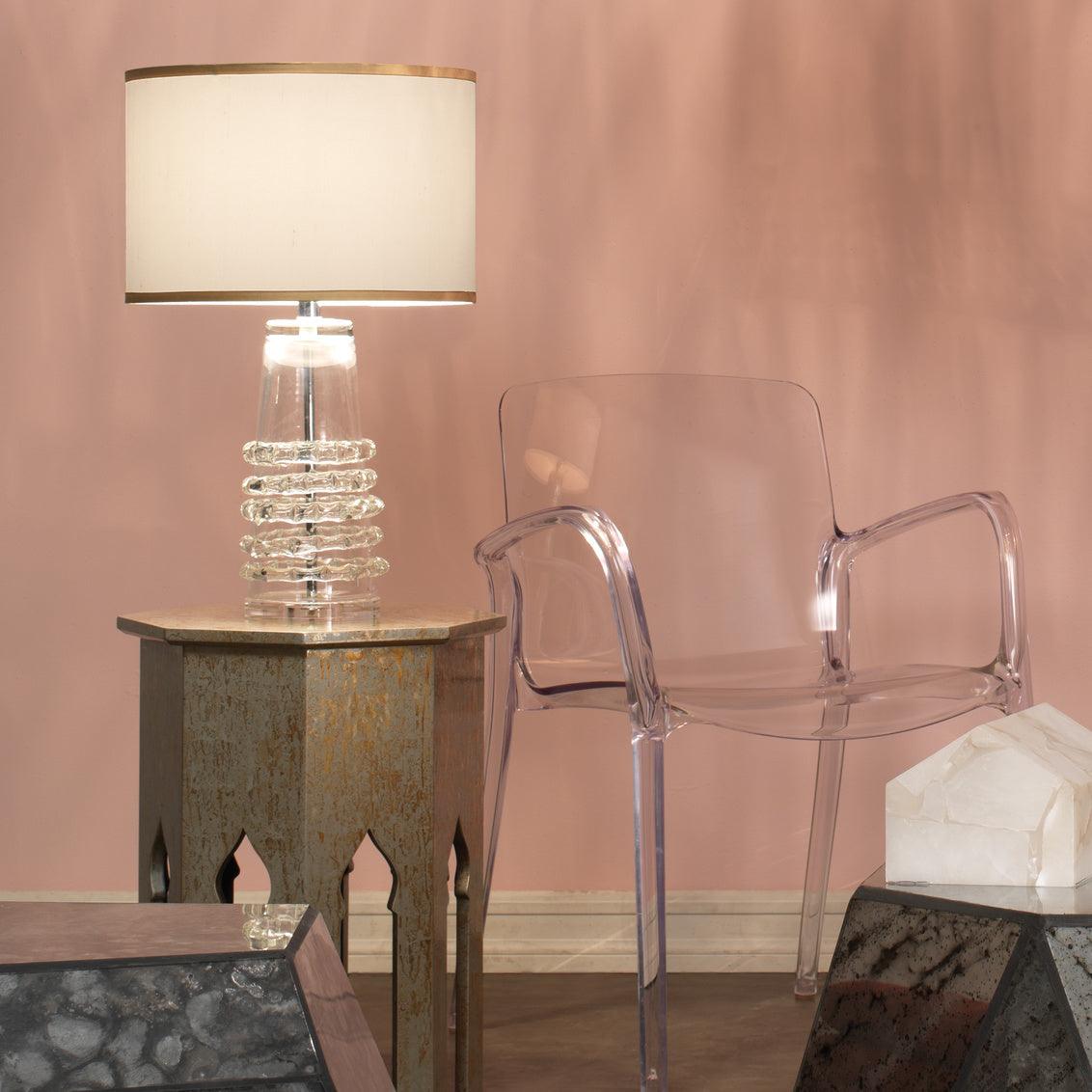 Clear Textured Glass Tall Ribbon Table Lamp Table Lamps Sideboards and Things By Jamie Young