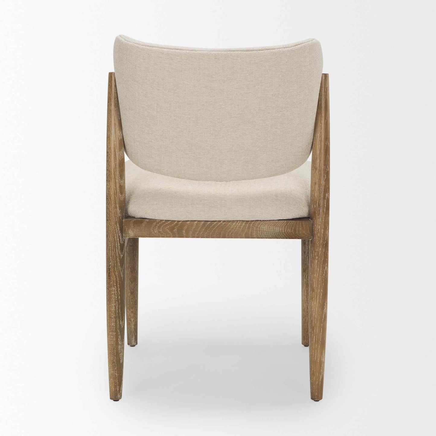 Mercana Cline Cream Fabric Armless Dining Chair 2PC