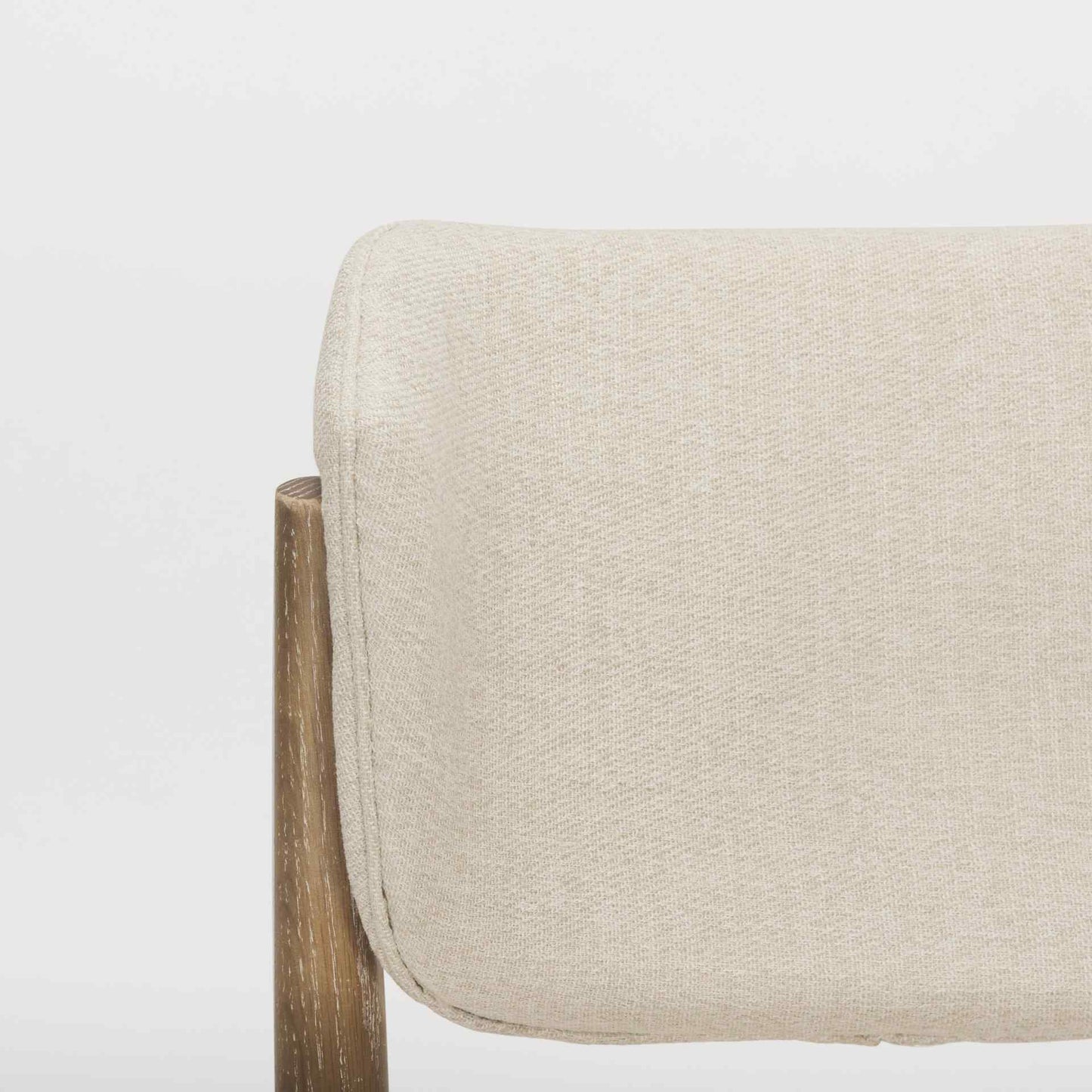 Mercana Cline Cream Fabric Armless Dining Chair 2PC