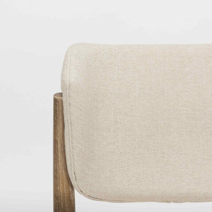 Mercana Cline Cream Fabric Armless Dining Chair 2PC