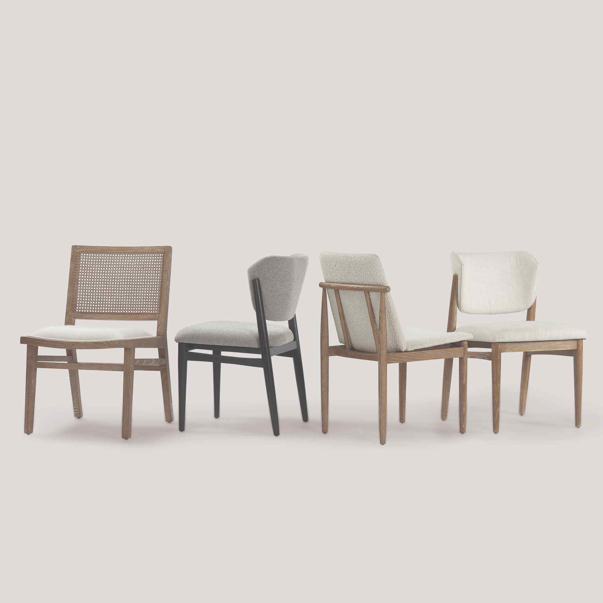 Mercana Cline Cream Fabric Armless Dining Chair 2PC