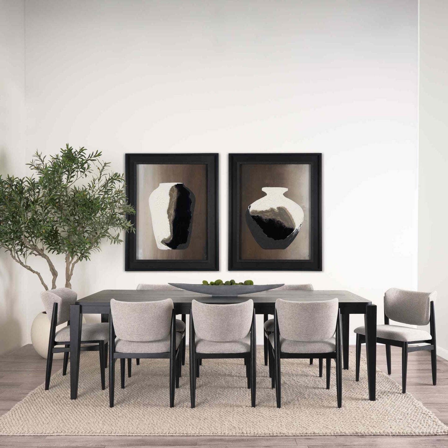 Mercana Cline Fabric Armless Dining Chair (Set of 2)