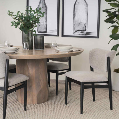Mercana Cline Fabric Armless Dining Chair (Set of 2)