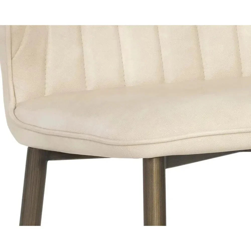 SUNPAN Clinton Leather Armless Dining Chair 2PC