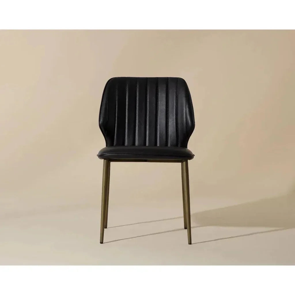 SUNPAN Clinton Leather Armless Dining Chair 2PC