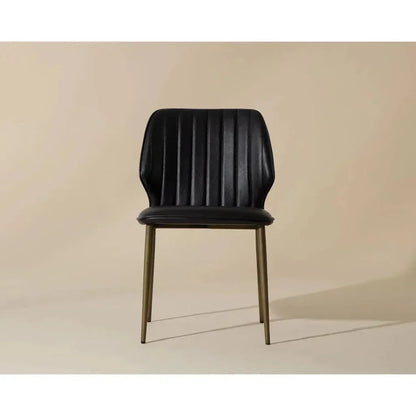 SUNPAN Clinton Leather Armless Dining Chair 2PC