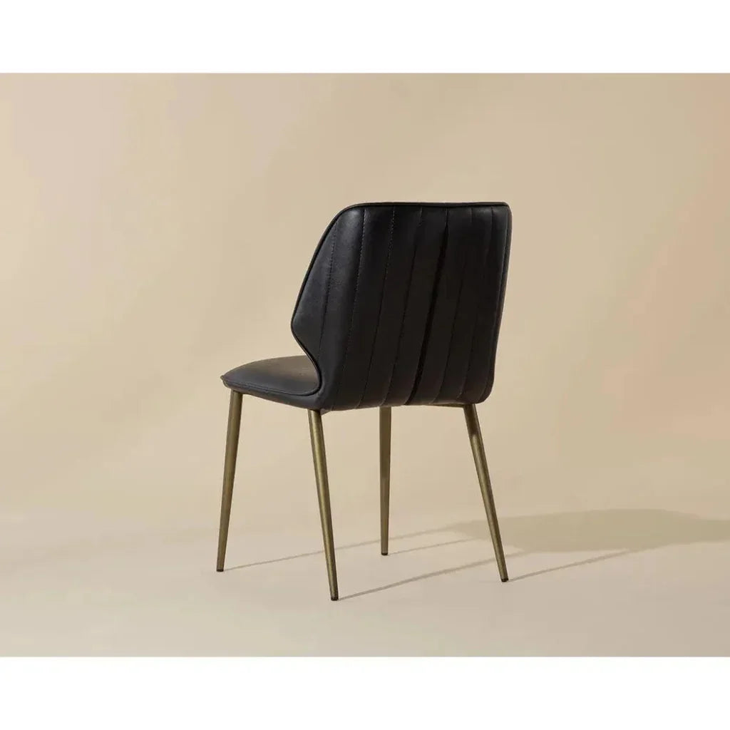 SUNPAN Clinton Leather Armless Dining Chair 2PC