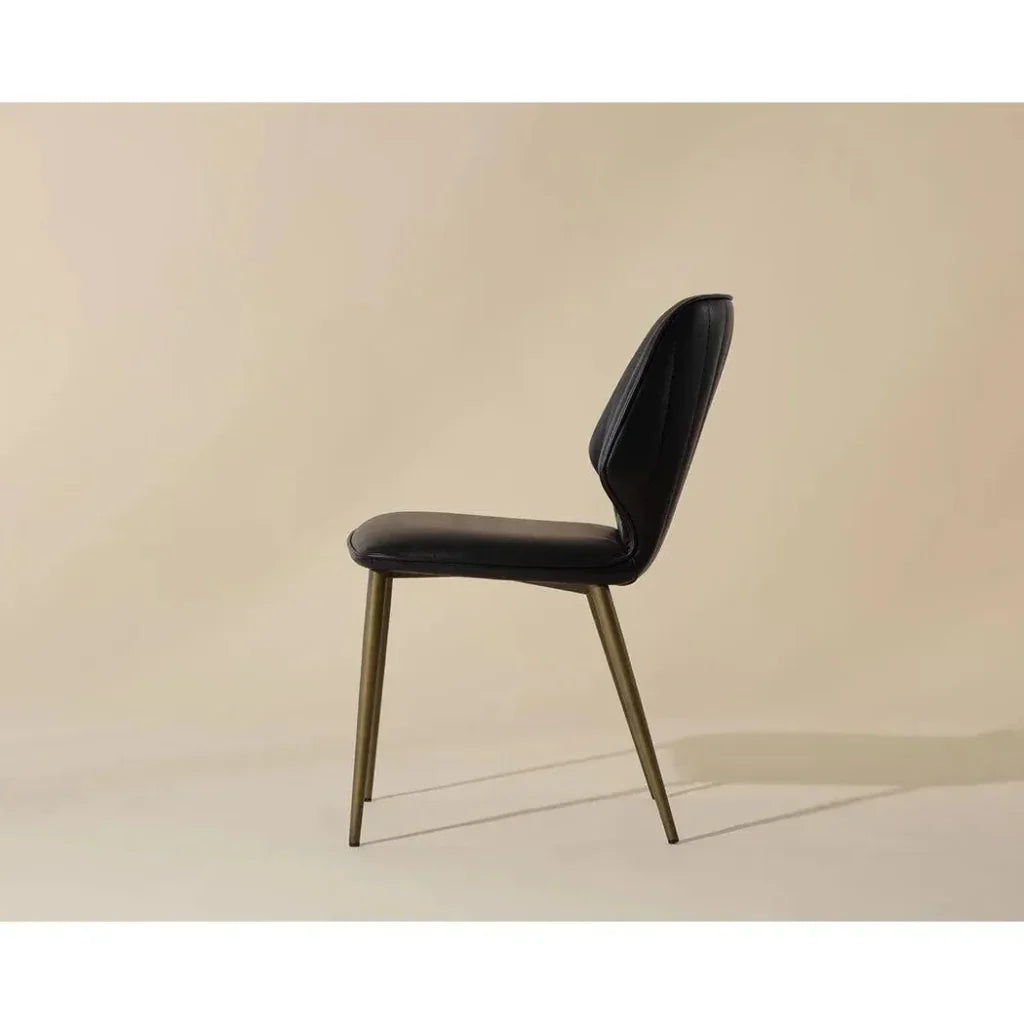 SUNPAN Clinton Leather Armless Dining Chair 2PC