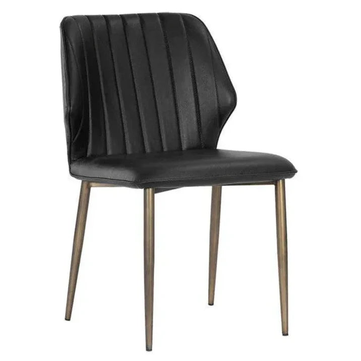 SUNPAN Clinton Leather Armless Dining Chair 2PC