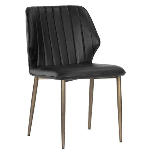 SUNPAN Clinton Leather Armless Dining Chair 2PC