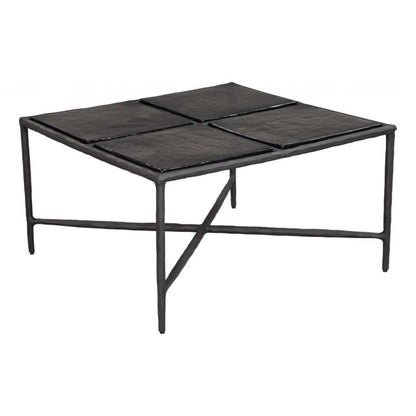 Zuo Modern Cloe Aluminum Frame Black Coffee Table