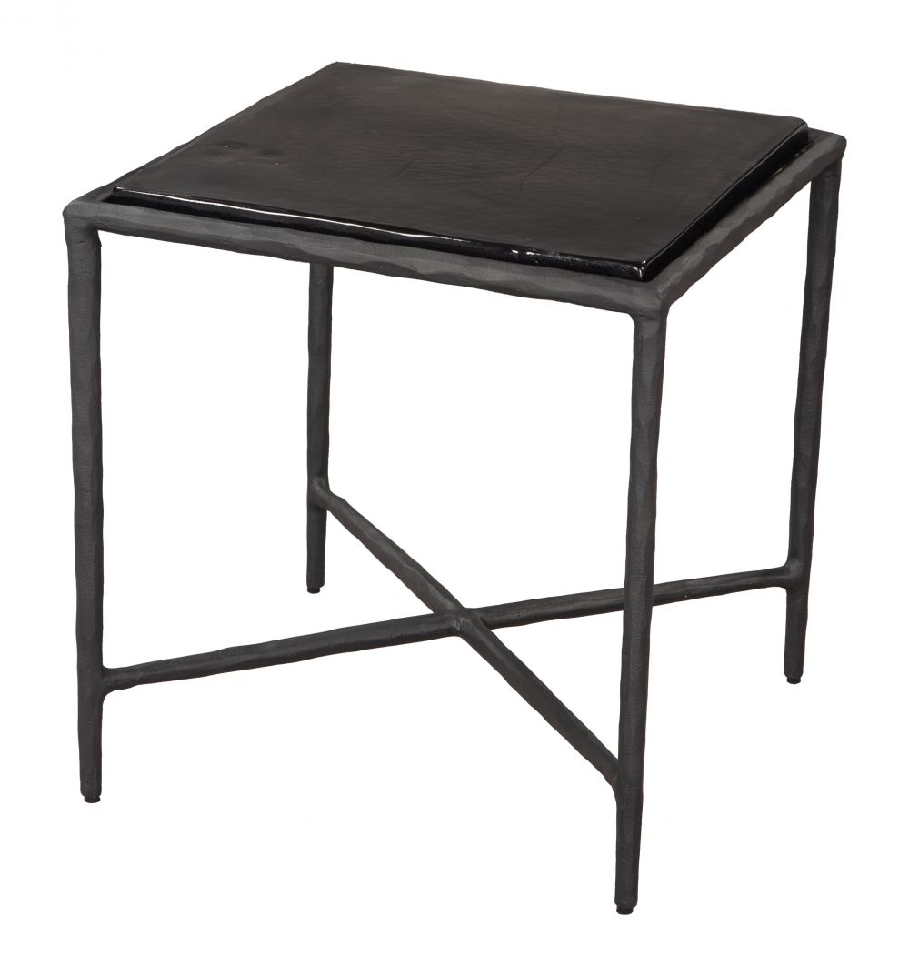 Zuo Modern Cloe Aluminum Frame Black Side Table