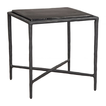 Zuo Modern Cloe Aluminum Frame Black Side Table