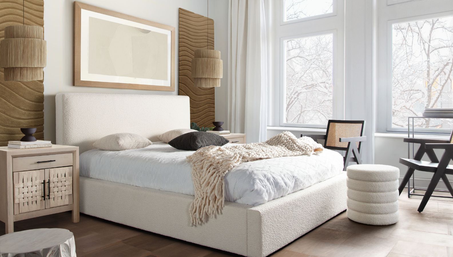 Diamond Sofa Cloud Fabric Low Profile Bed