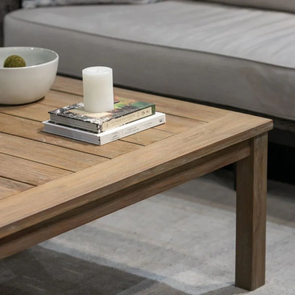 Coastal Durable Teak Outdoor Coffee Table -- view 2
