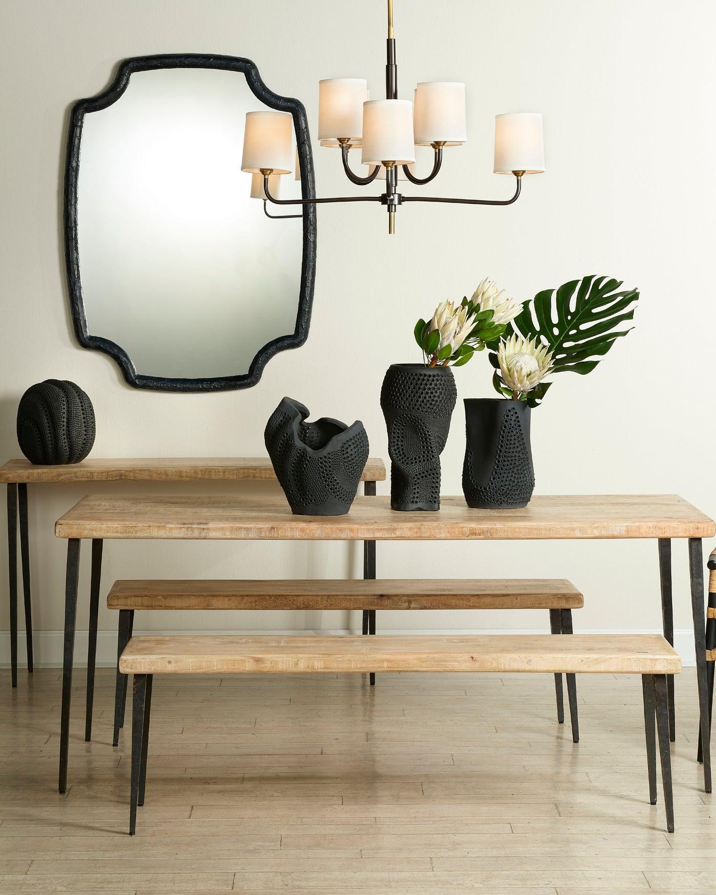 Coastal Style Black Porcelain Eclipse Vase Vases & Jars Sideboards and Things By Jamie Young