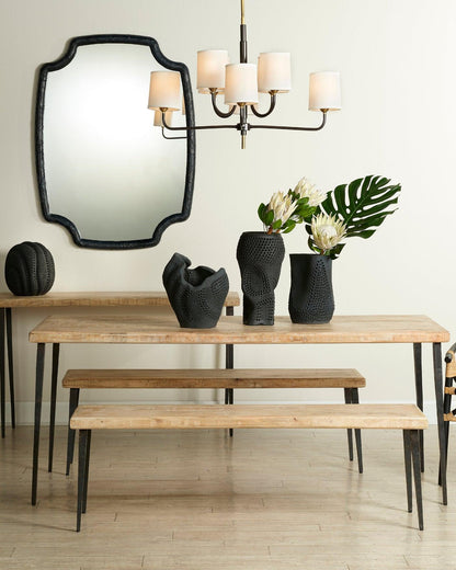 Coastal Style Black Porcelain Night Sky Vase Vases & Jars Sideboards and Things By Jamie Young