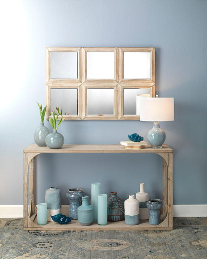 Coastal Style Blue Ceramic Aubrey Table Lamp Table Lamps Sideboards and Things By Jamie Young