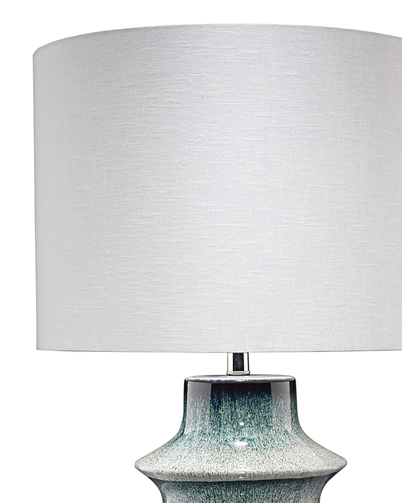 Coastal Style Blue Ceramic Cymbals Table Lamp Table Lamps Sideboards and Things By Jamie Young