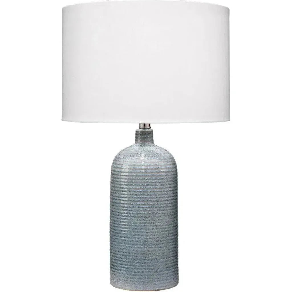 Coastal Style Blue Ceramic Declan Table Lamp - LOOMLAN - Jamie Young - Table Lamps
