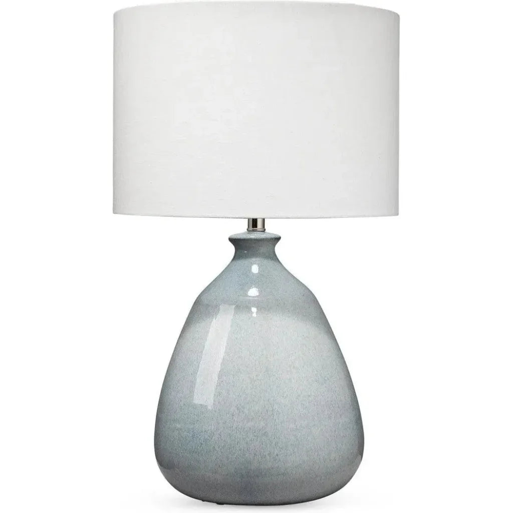 Coastal Style Blue Ceramic Levi Table Lamp - LOOMLAN - Jamie Young - Table Lamps
