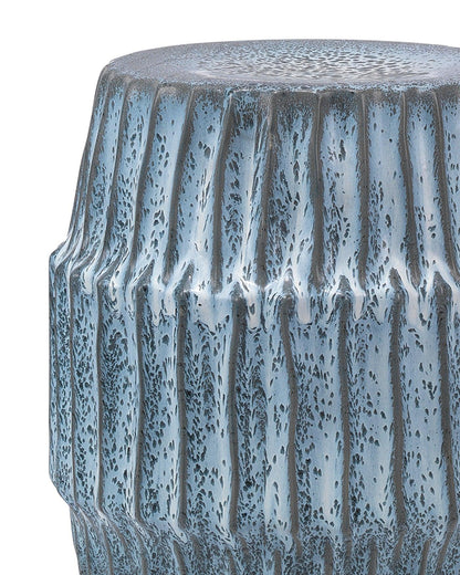 Coastal Style Blue Ceramic Modern Side Table Side Tables Sideboards and Things By Jamie Young